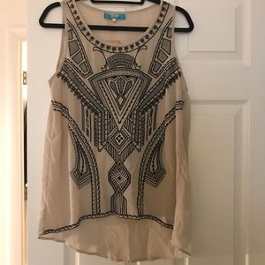 Francesca's - thank top - sheer - large