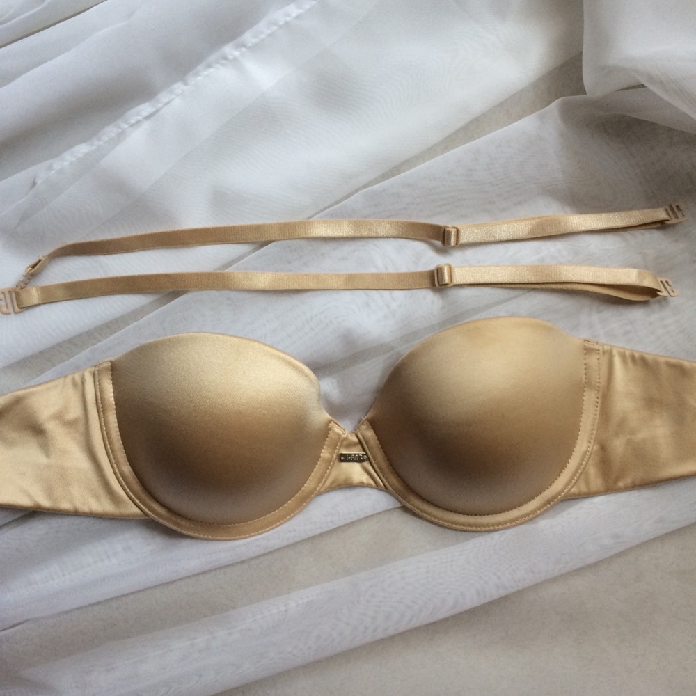 Strapless convertible nude bra