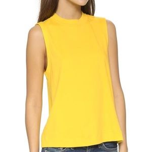 Yellow mock neck