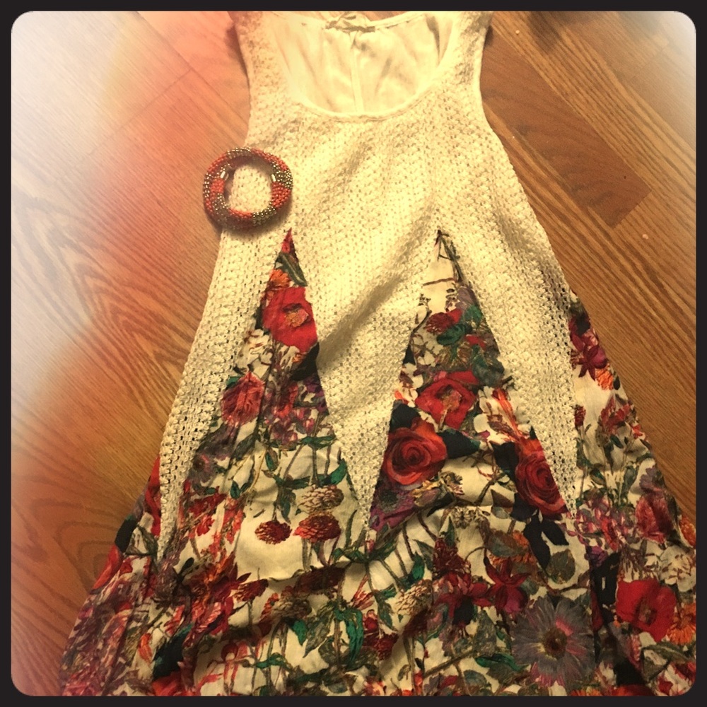 Beautiful crocheted floral dress