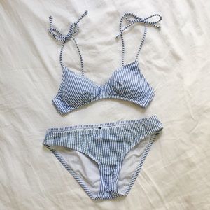 J. Crew Seersucker Bikini