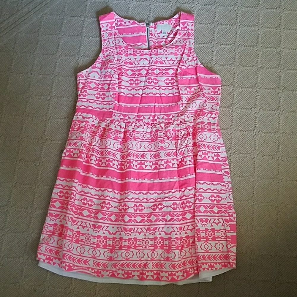 Bright pink printed dress