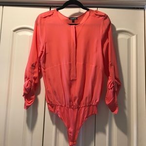 Bebe Coral silk blouse
