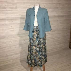 Skirt, tank and jacket sz XL by Christopher &Banks