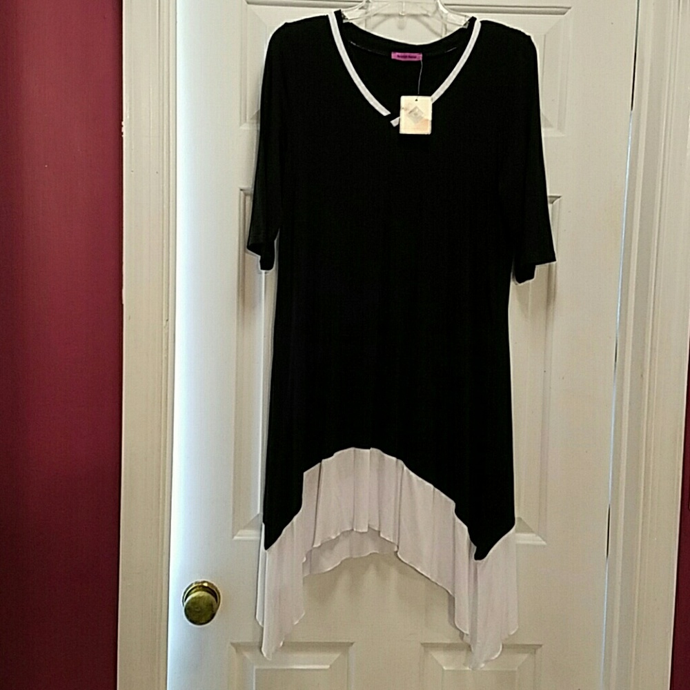 COMFORTABLE COTTON COLOR BLOCK DRESS