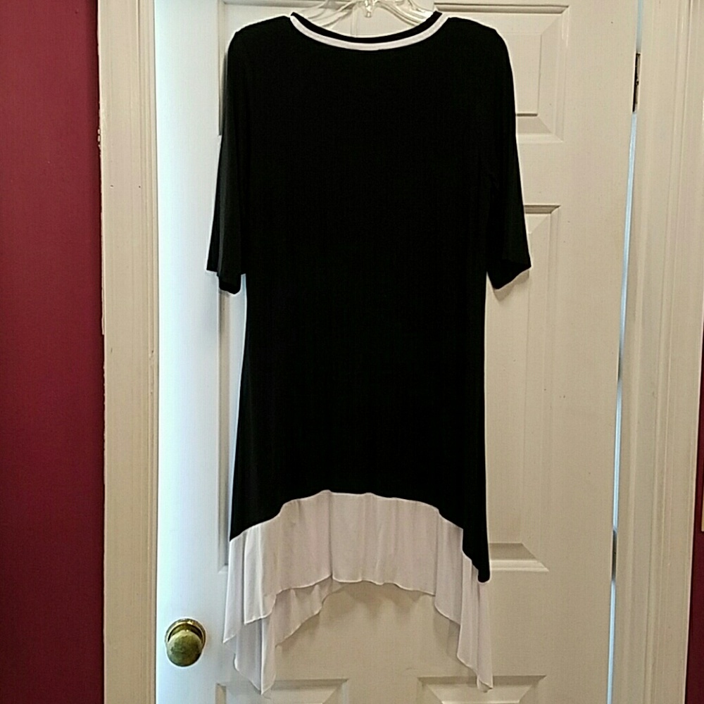 COMFORTABLE COTTON COLOR BLOCK DRESS - Picture 3 of 6