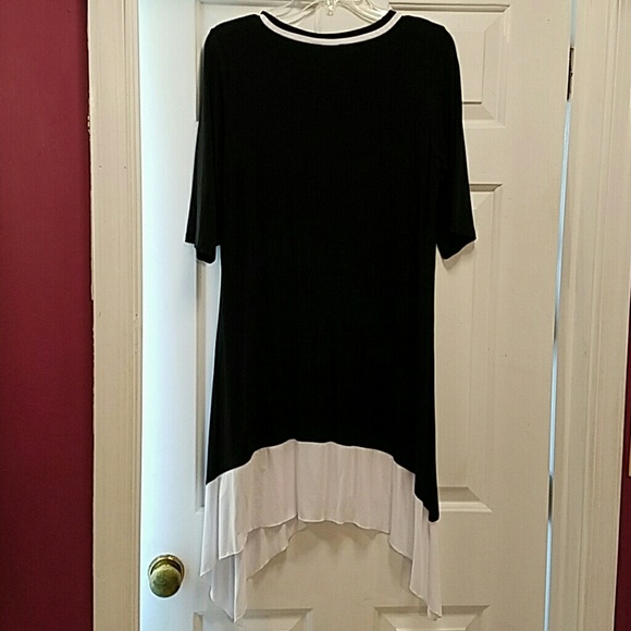 COMFORTABLE COTTON COLOR BLOCK DRESS - Picture 3 of 6
