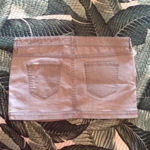 Grey Denim Mini Skirt
