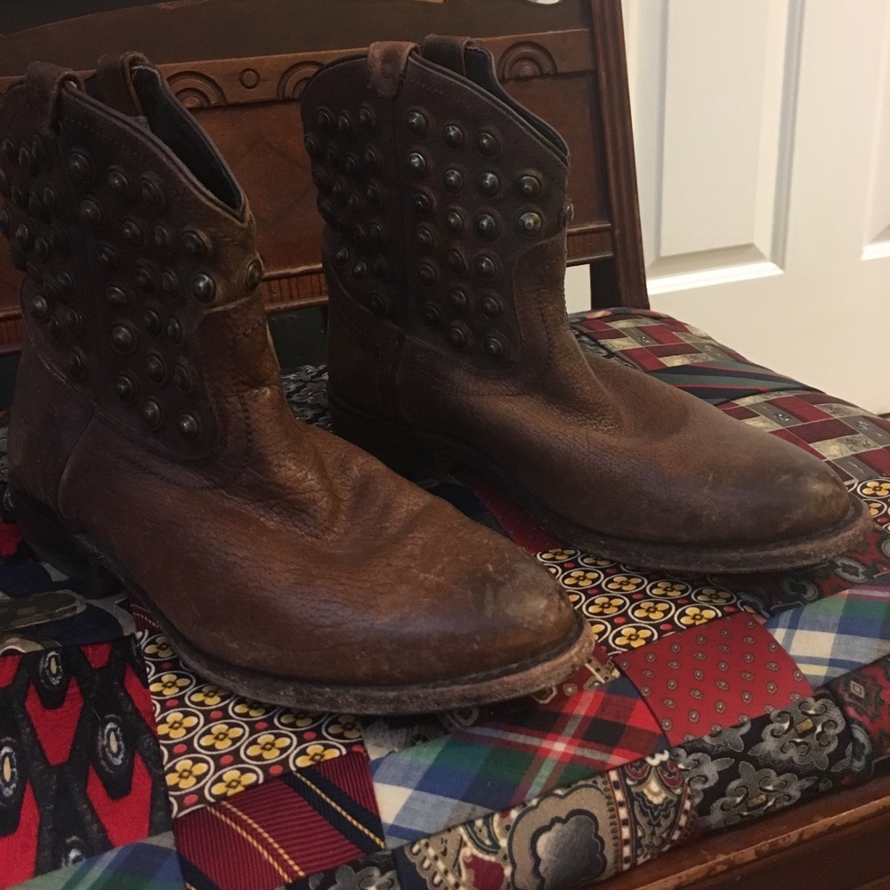 Frye Studded Ankle Boots
