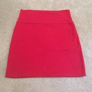 Wet seal red cotton mini skirt- NWOT