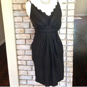 Kenar black silk dress LBD