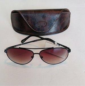 NWT Fossil brown aviator style sunglasses