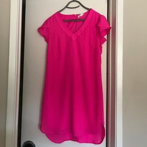 Breezy pink t-shirt dress