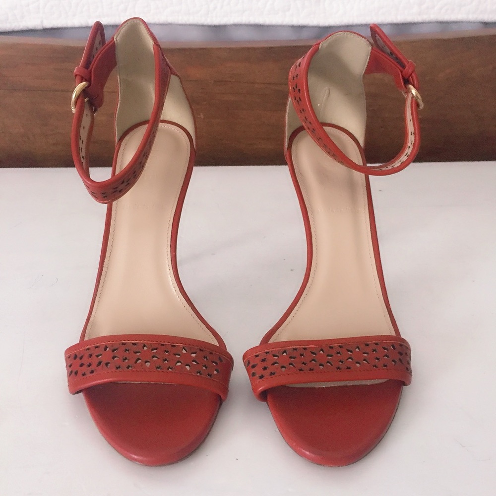 J Crew Rust colored Italian leather sandals, 7