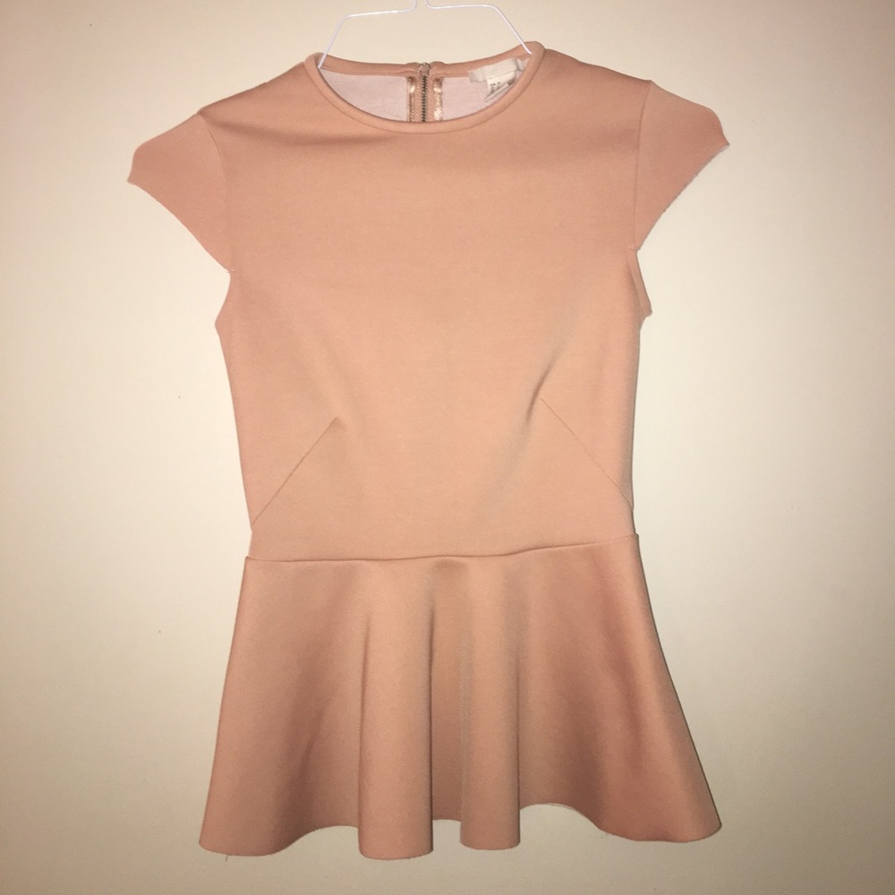 Peach-nude Peplum