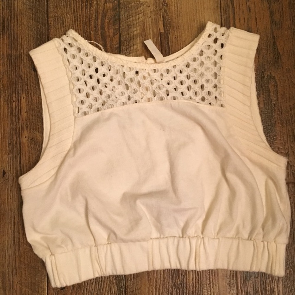 FREE PEOPLE Cream Crop Top!