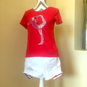 Justice USA Gymnastics Shirt and Shorts