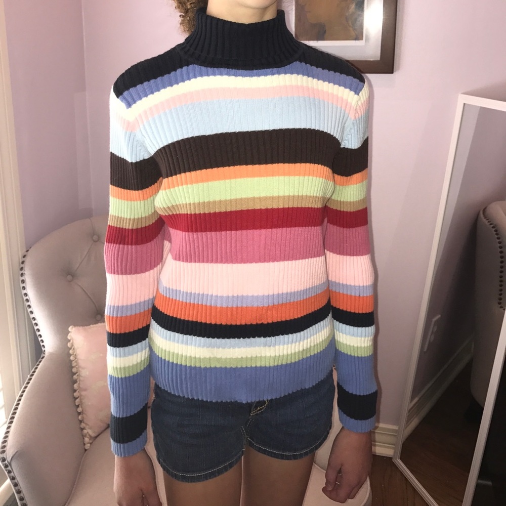 colorful striped sweater