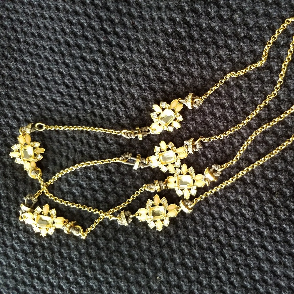 Ann Taylor long crystal necklace.
