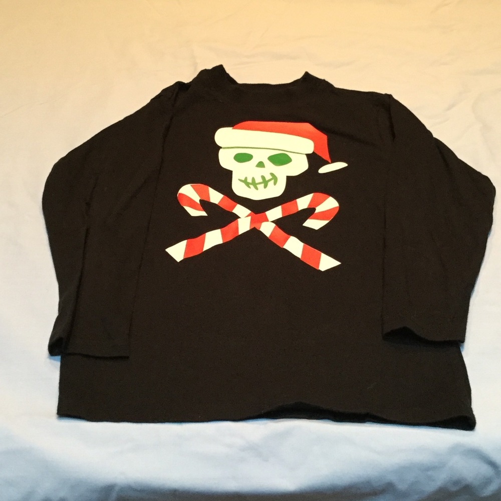 Kid's Xmas skeleton long sleeve T
