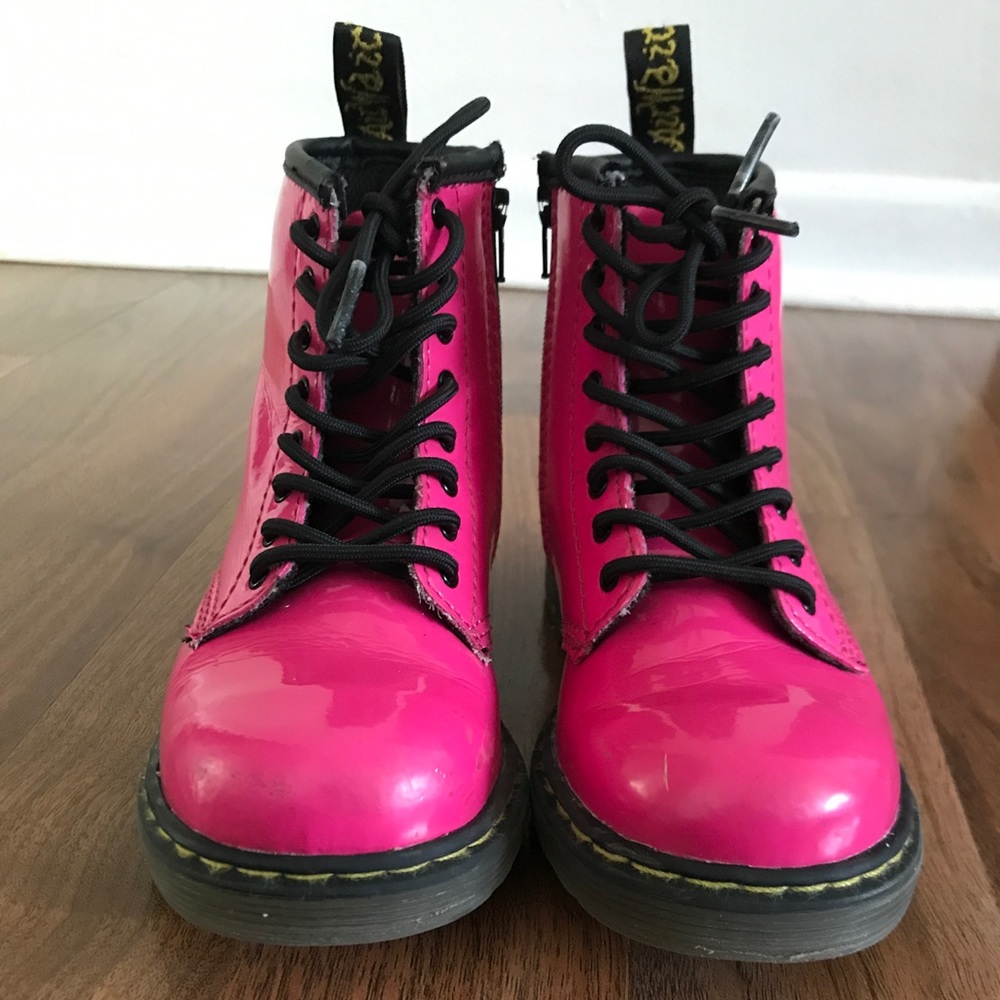 Patent leather hot pink Dr. Martens
