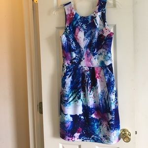 Amanda Uprichard colorful watercolor dress