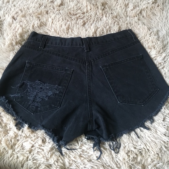 Vintage distressed cutoff shorts light black wash - Picture 3 of 3