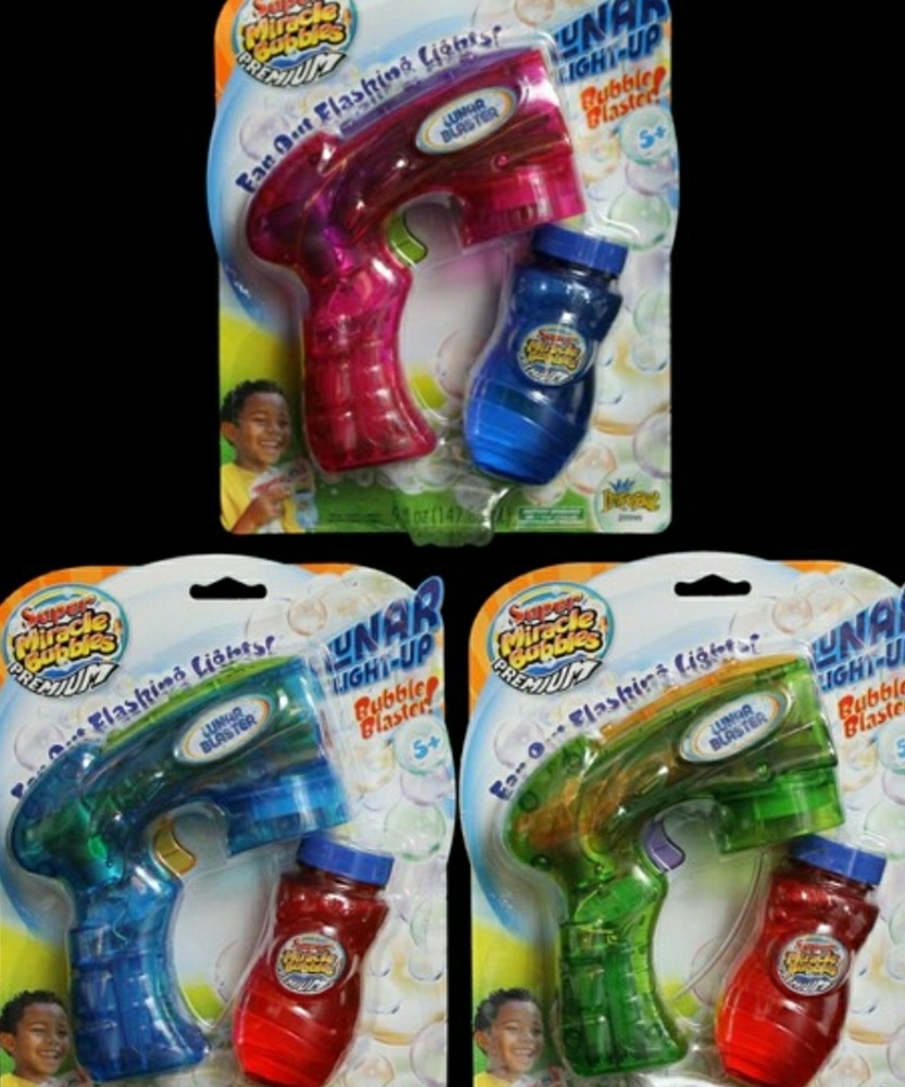 Super miracles bubbles lunar light up gun