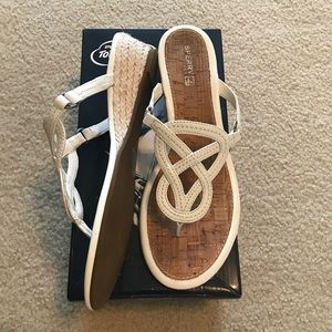 Sperry Topsider White Wedges