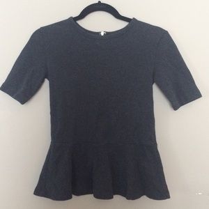 GAP grey peplum top