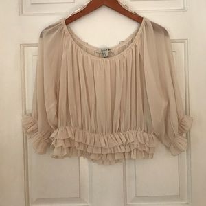 Ivory Ruffle Blouse