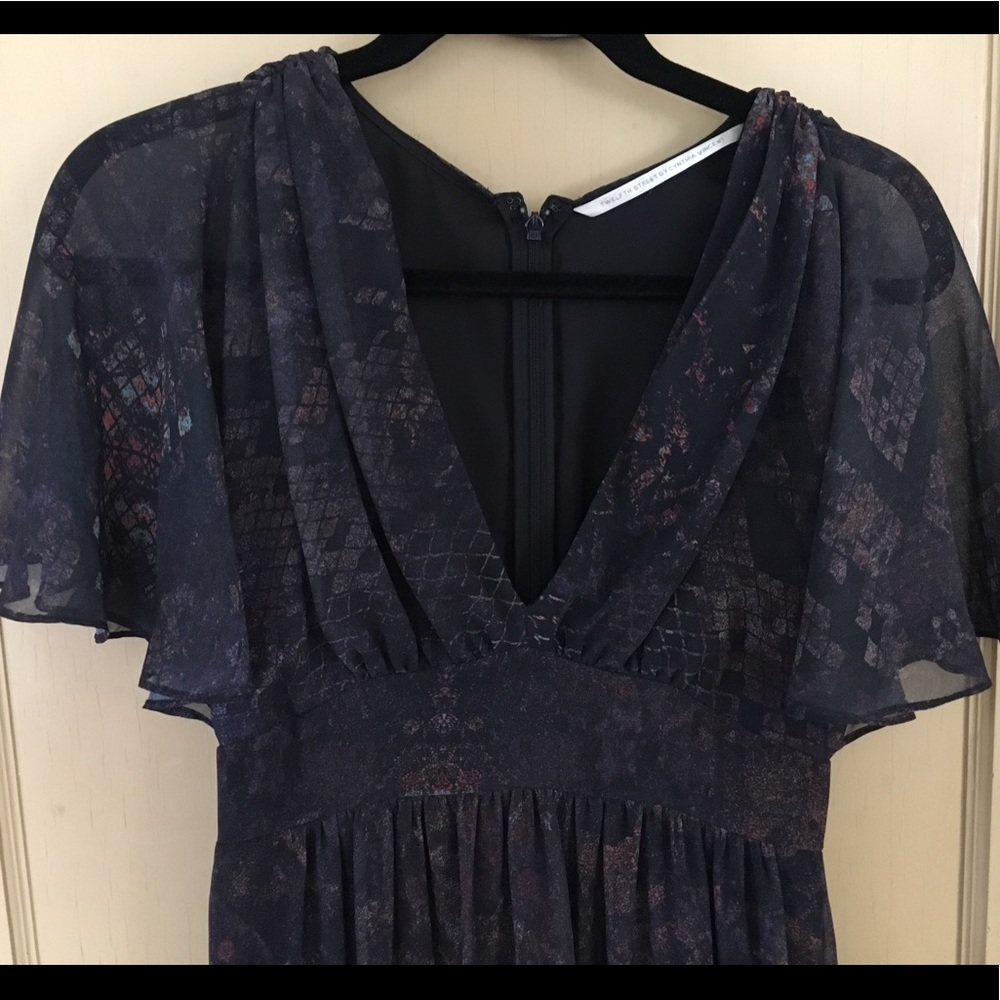 EUC 100% silk tiered maxi dress size 4