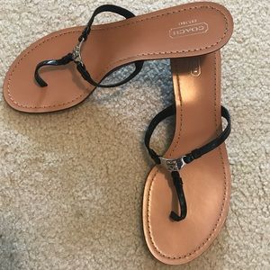 NEVER WORN Coach Thong Sandals with one inch heel