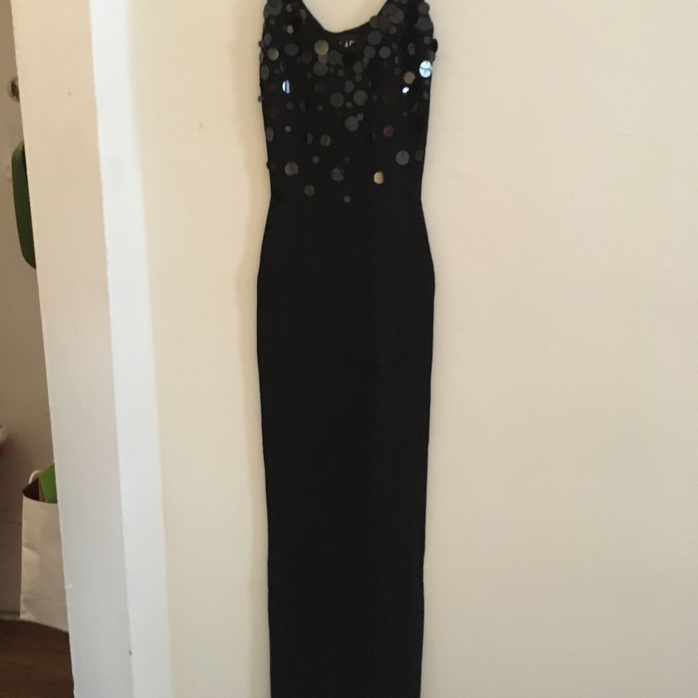 Black formal fitted gown