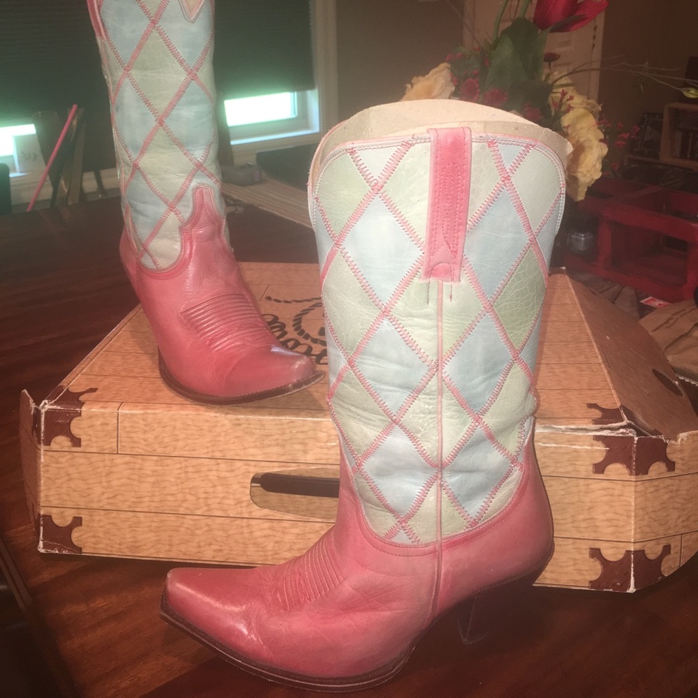 Charlie Horse Patchwork Cowboy Boots