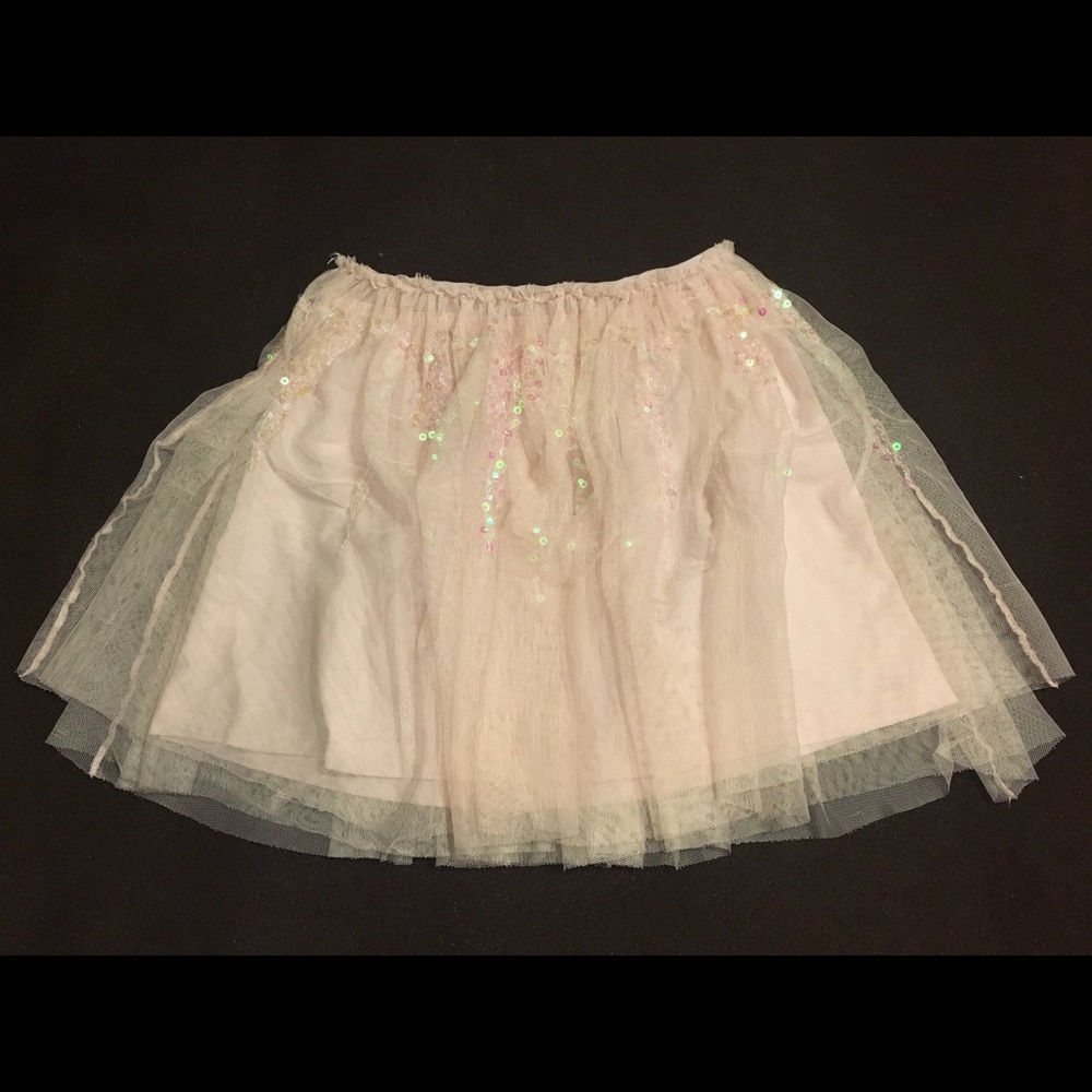 Pale pink sequin skirt