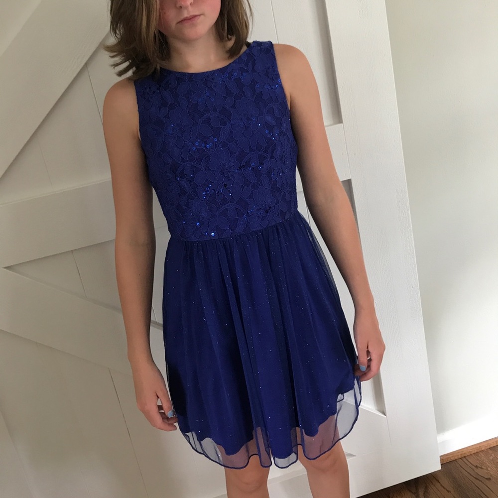 Blue homecoming dress