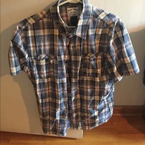 Mighty Healthy multi short sleeve button down