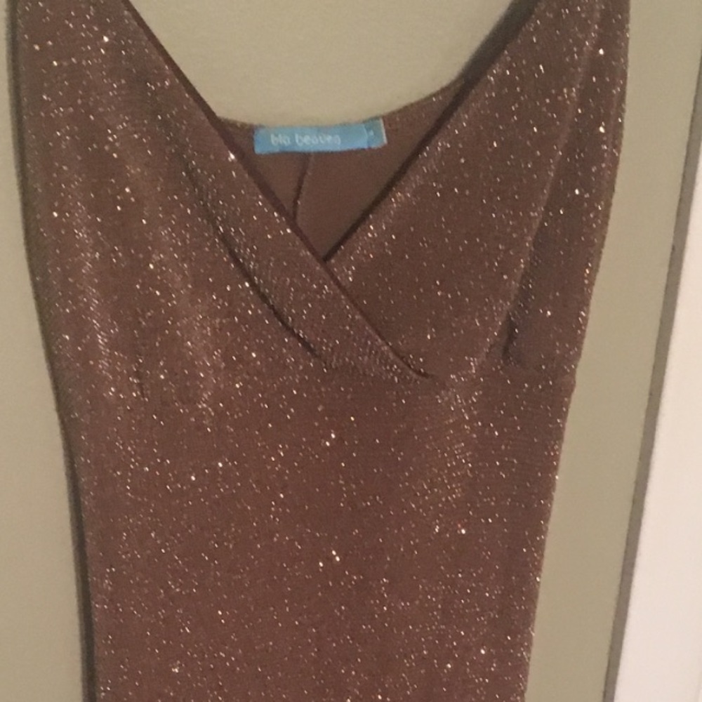 Sequin caramel color dress