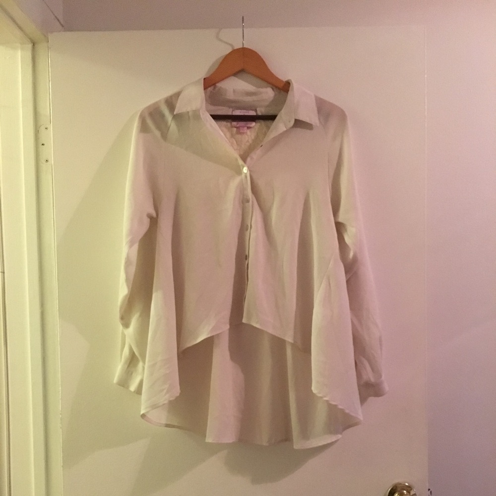 cream blouse