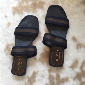 Gucci Canvas Slide Sandals