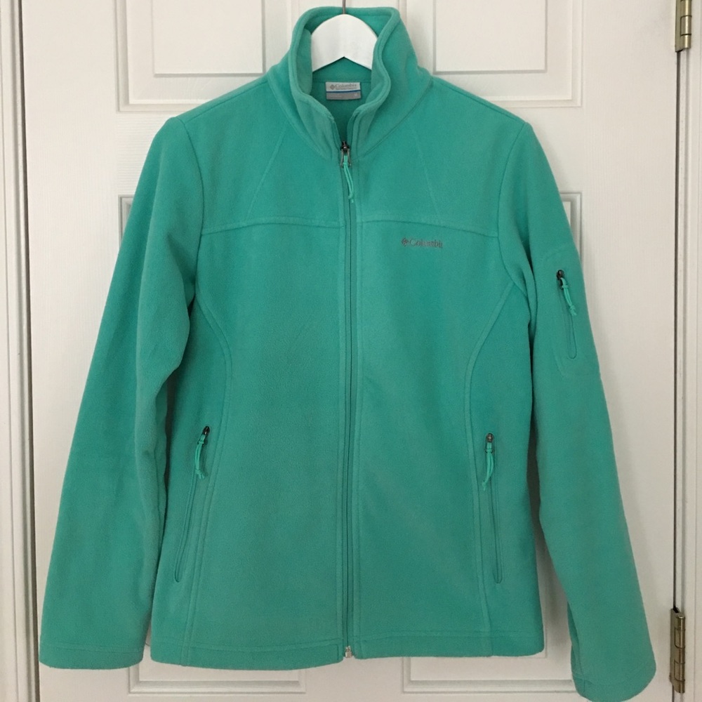 Columbia turquoise fleece jacket