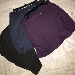 4 pair skirts with shorts attached sz XL