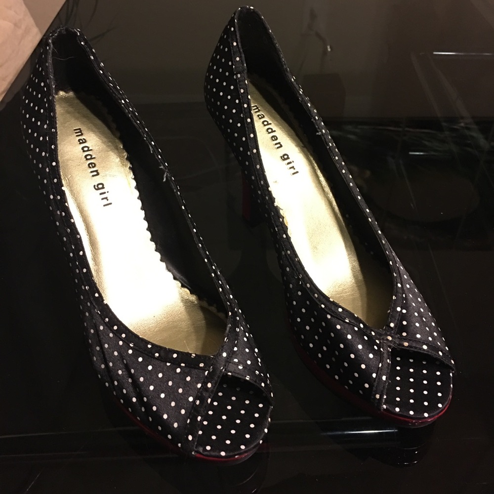 Madden Girl. Black and red heels. Size 10.