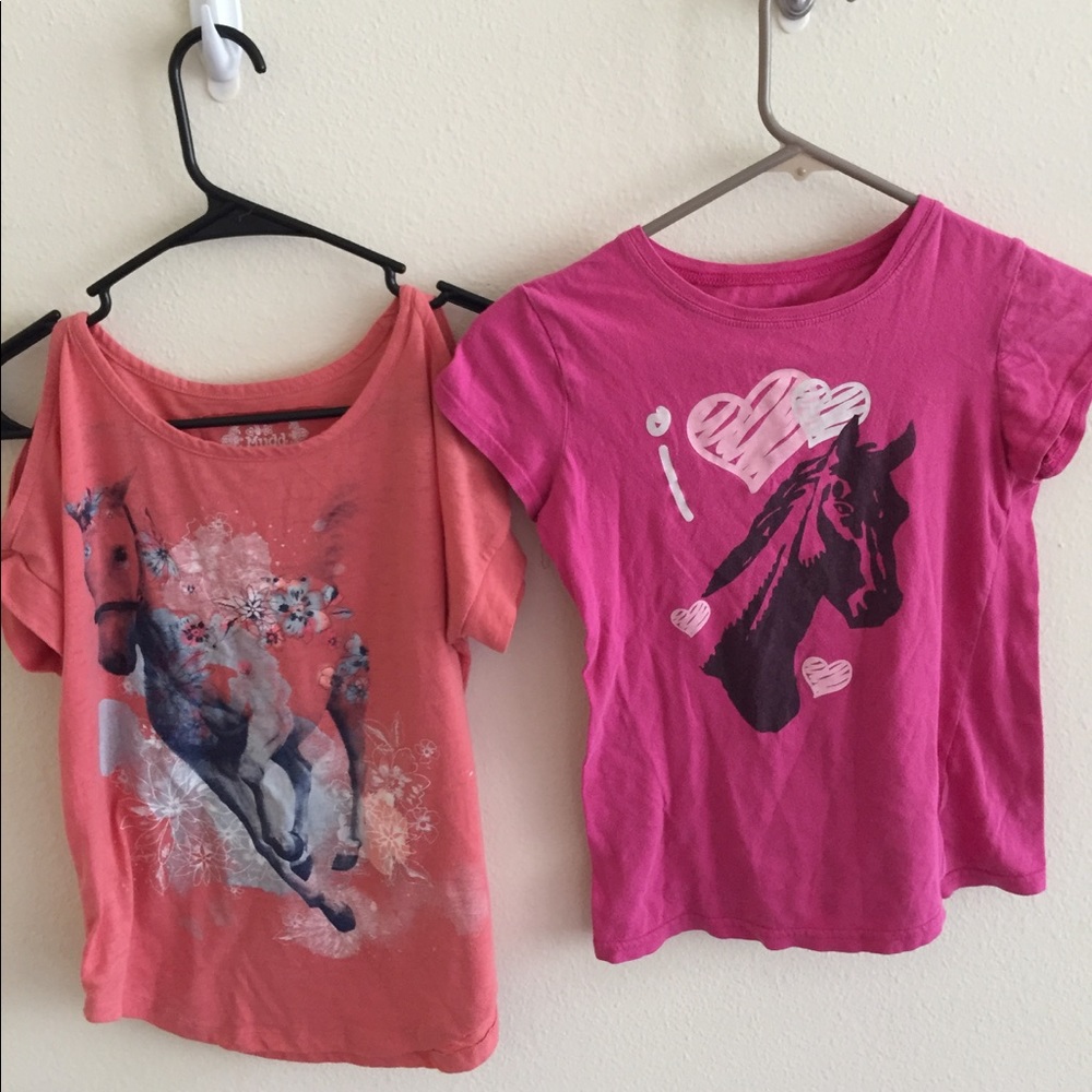 Girls horses tee shirts