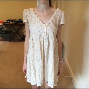 V-Neck Floral-Print Dress