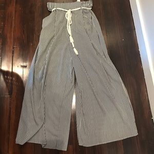 ZARA Striped Palazzo Pant