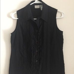 Black Sleeveless Dressy Top