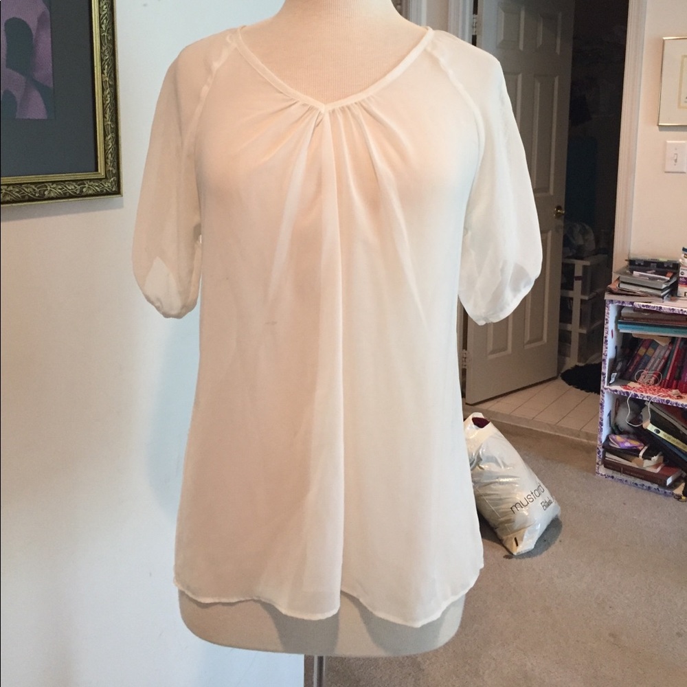 Lucie Rose white blouse size M