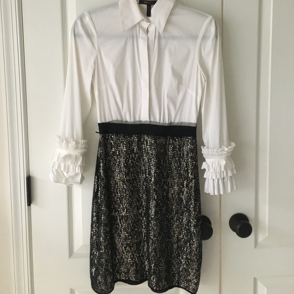 BCBG Sequin Shirtdress